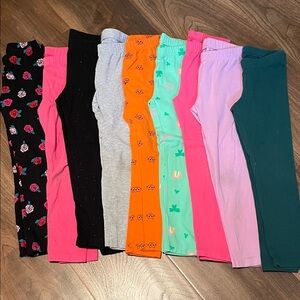 Bundle of 9 Girls' Leggings